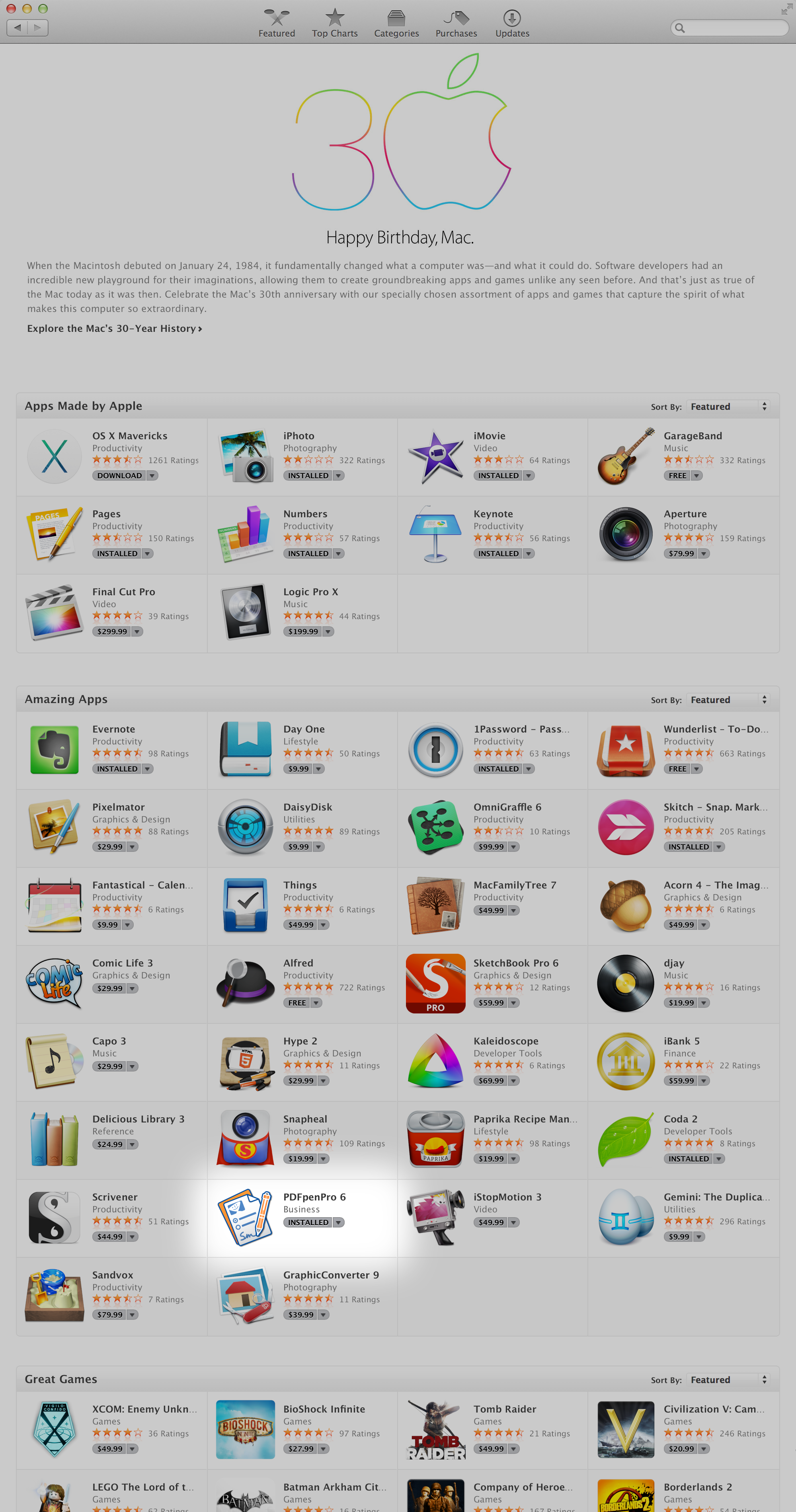 PDFpenPro in Happy Birthday, Mac Section on Mac App Store