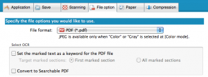 File Options for ScanSnap